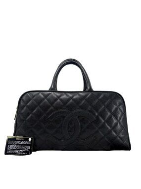 Chanel Quilted Caviar Leather Handbag